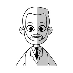 medical doctor man icon over white background. vector illustration