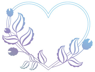 Beautiful gradient frame. Color silhouette frame for advertisements, wedding and other invitations or greeting cards. Raster clip art.