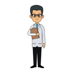 young male doctor icon image vector illustration design 