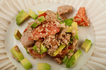 Tuna and avocado salad