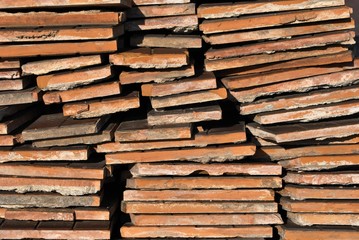 Broken tiles background.