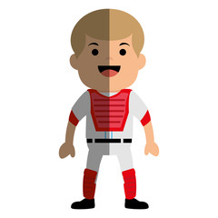 baseball player avatar character vector illustration design