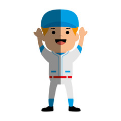 baseball player avatar character vector illustration design
