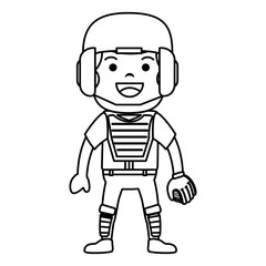 baseball player avatar character vector illustration design