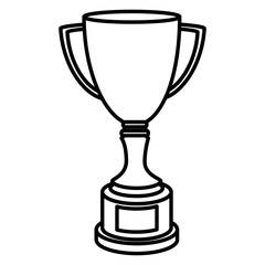 trophy cup isolated icon vector illustration design
