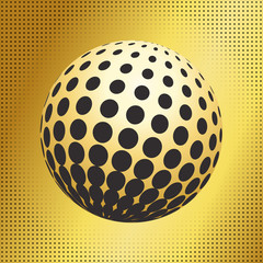 Set abstract halftone 3D spheres. Dotted spot vector design elements.