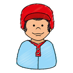 baseball player avatar character vector illustration design