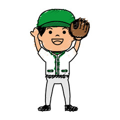 baseball player avatar character vector illustration design