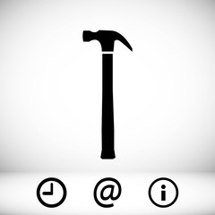 hammer icon stock vector illustration flat design