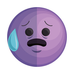 emoticon kawaii face icon vector illustration design