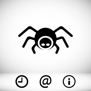 spider icon stock vector illustration flat design