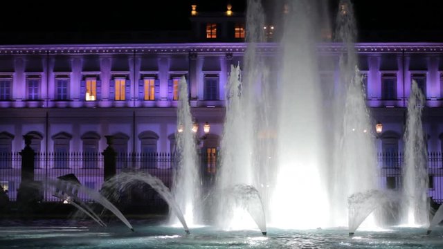 Reggia di Monza, Italy. Fountain by Night
