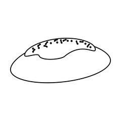 bread icon over white background. vector illustration