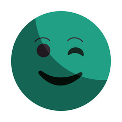 emoticon kawaii face icon vector illustration design