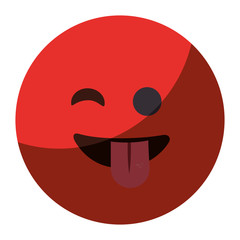 emoticon kawaii face icon vector illustration design