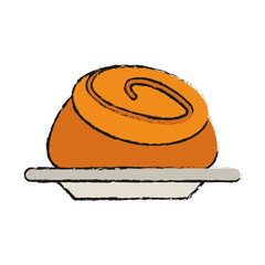 bread icon over white background. colorful design. vector illustration