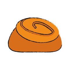 bread icon over white background. colorful design. vector illustration