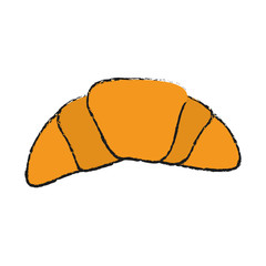 croissant icon over white background. vector illustration