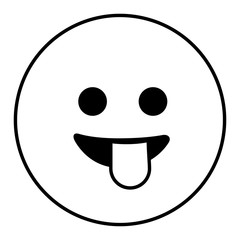 emoticon kawaii face icon vector illustration design