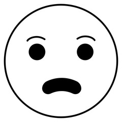 emoticon kawaii face icon vector illustration design