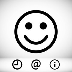 Smile icon stock vector illustration flat design