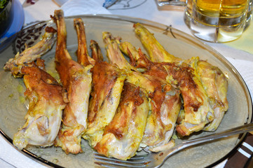 Fried hare legs