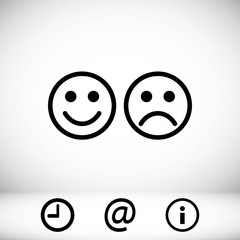 Smile icon stock vector illustration flat design