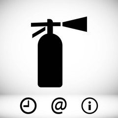  extinguisher icon  stock vector illustration flat design