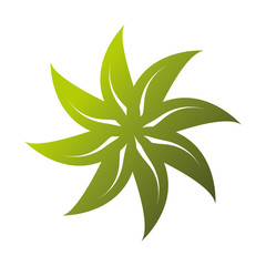 leafs plant decorative icon vector illustration design