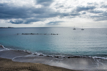 Seascape with clouds