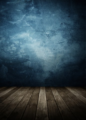 empty room with colored wall (concrete).