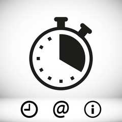 clock icon stock vector illustration flat design
