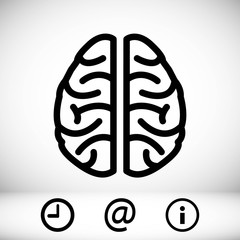 brain icon stock vector illustration flat design