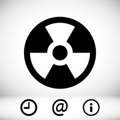 Fototapeta premium radioactive icon stock vector illustration flat design