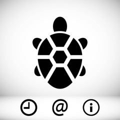 Obraz premium turtle icon stock vector illustration flat design