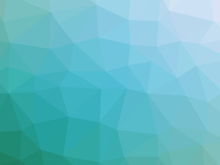 Abstract teal white gradient polygon shaped background