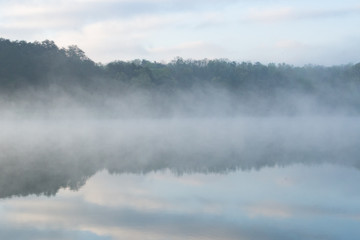 Obraz na płótnie Canvas Foggy Morning at the Lake