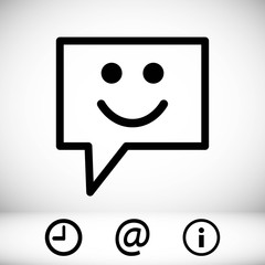Speech Bubbles Icon. Chat pictogram icon stock vector illustration