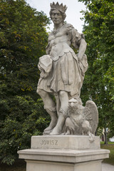 Obraz premium Sandstone statue in the Saxon Garden, Warsaw, Poland