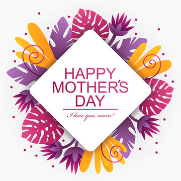 Mother's day vector card