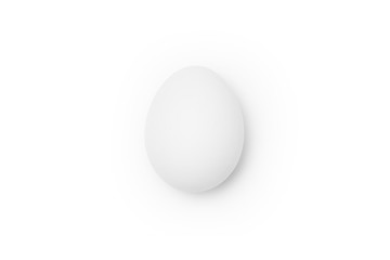 Egg isolated on white background close up