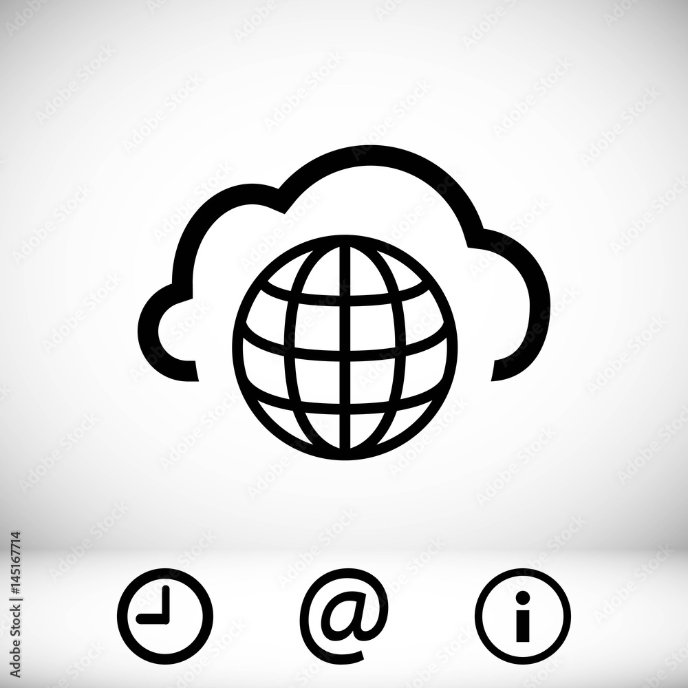 Wall mural web icon stock vector illustration flat design