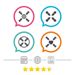 Teamwork icons. Helping Hands symbols.
