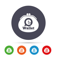 eWallet sign icon. Electronic wallet symbol.