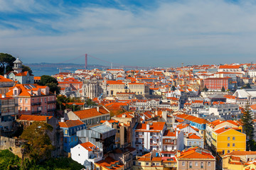 Fototapeta na wymiar Lisbon. Aerial view of the city.