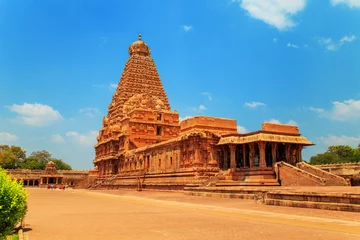 Papier Peint photo Temple Temple de Brihadeeswara à Thanjavur, Tamil Nadu, Inde.