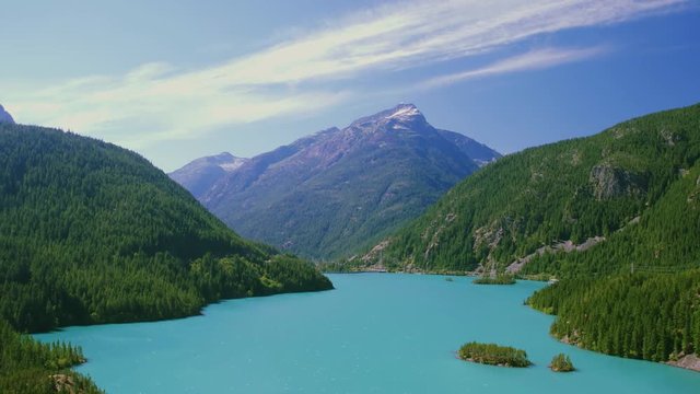 Glacial Lake & Mountains - Camera Pull Out Time Lapse