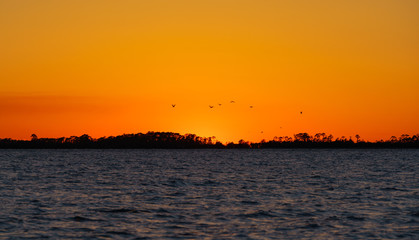 Fototapeta na wymiar Sunset from Edisto Beach