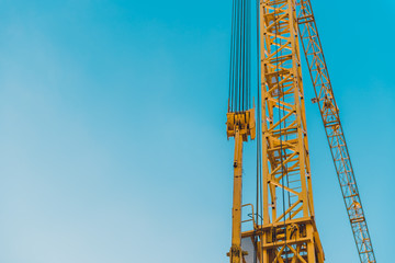Fototapeta na wymiar Tower Cranes on a construction site