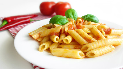 Pasta Penne Tomato Sauce Basil
